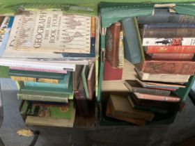 A COLLECTION OF VINTAGE BOOKS TO INCLUDE CLOTH BOUND EXAMPLES , CHESHIRE VILLAGE MEMORIES ETC