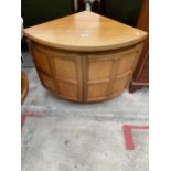 A NATHAN RETRO TEAK CORNER UNIT, 25.5" WIDE