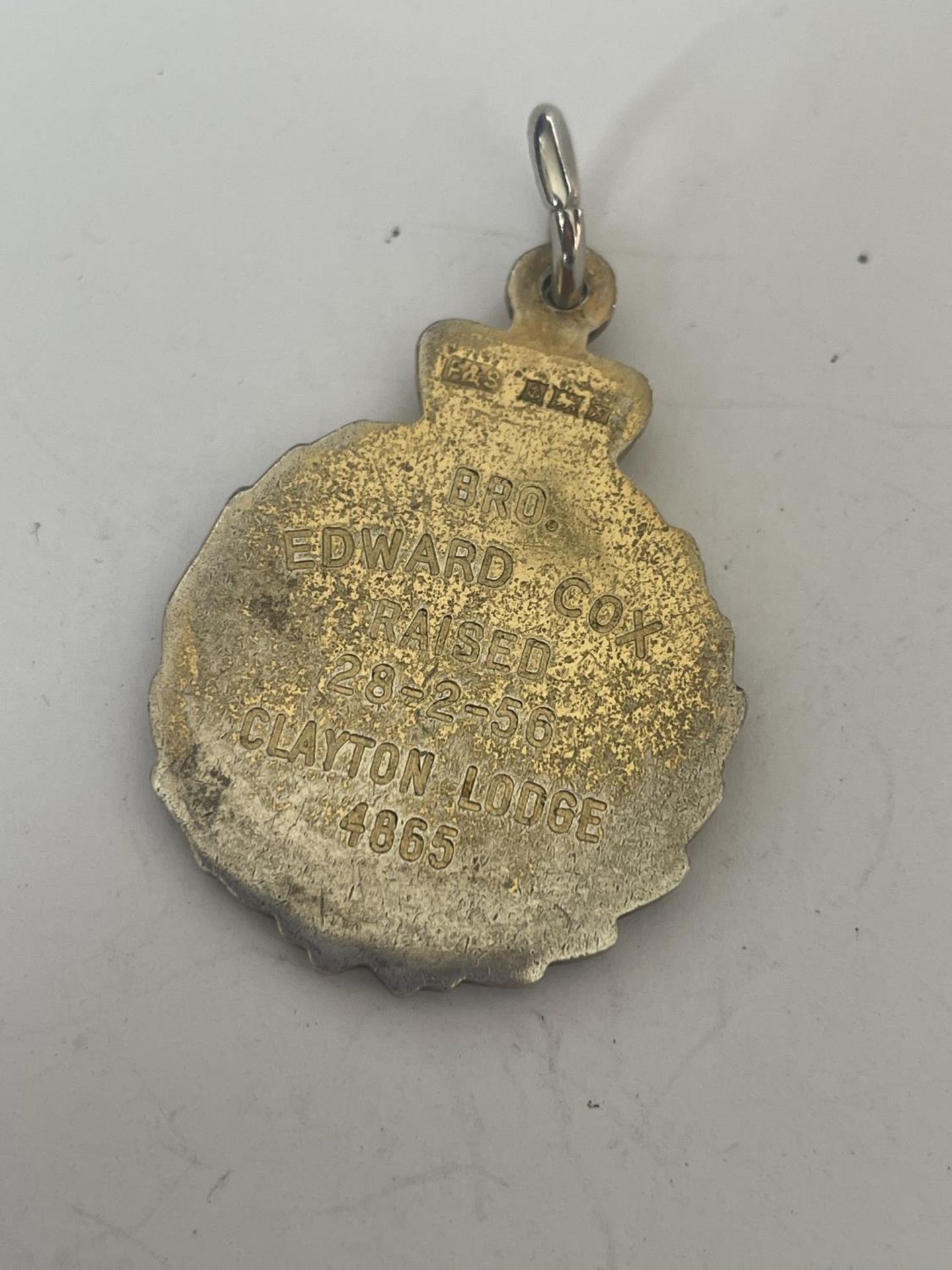 A SILVER FOB PENDANT - Image 2 of 2