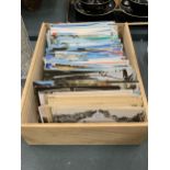 A LARGE COLLECTION OF POSTCARDS - 100+