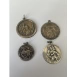 A BAG OF SILVER ST CHRISTOPHERS