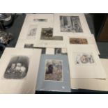 A GROUP OF UNFRAMED CAT AND FURTH PRINTS