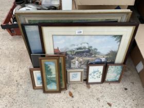 AN ASSORTMENT OF FRAMED PICTURES AND PRINTS