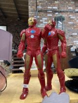 TWO LARGE IRON MAN FIGURES