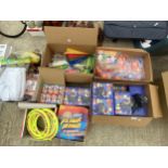 A LARGE ASSORTMENT OF AS NEW OLD SHOP STOCK TOYS AND GAMES ETC