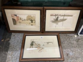 THREE CECIL ALDIN PRINTS TO INCLUDE TWO FISHING AND ONE HUNTING