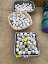 A LARGE QUANTITY OF LAKE GOLF BALLS