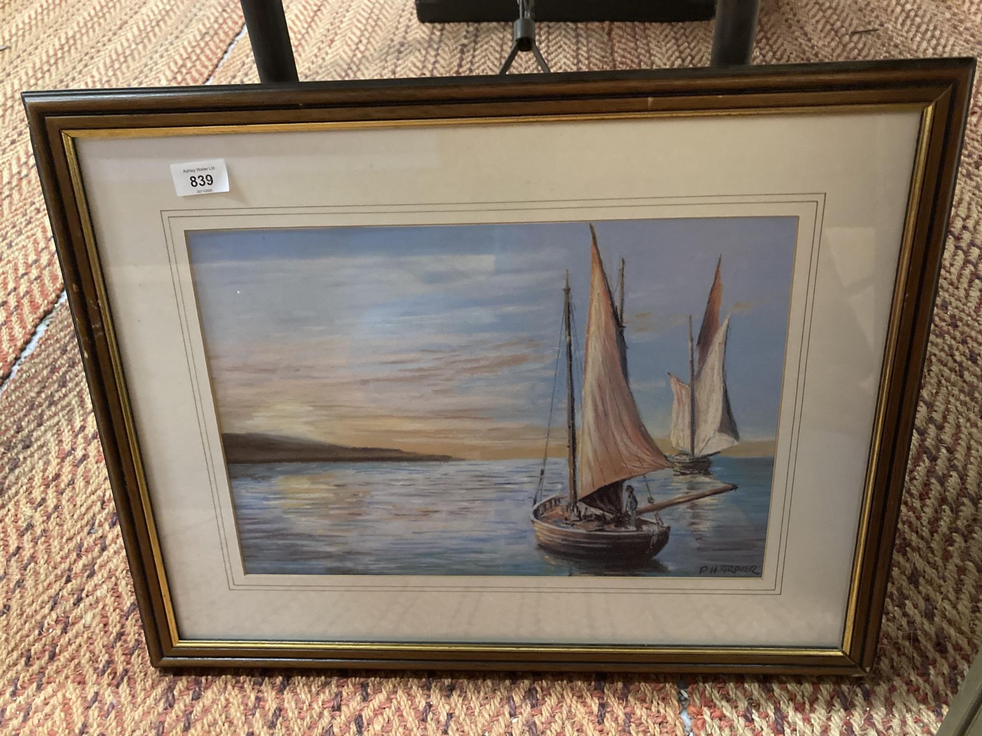 PERCY GRAVER (BRITISH, BORN 1943) 'SETTING SAIL' LIMITED EDITION (12/150), COLOURED PRINT, SIGNED