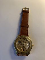 A PARK LANE SKELETON WRIST WATCH SEEN WORKING BUT NO WARRANTY