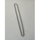 A 16" SILVER ROPE CHOKER CHAIN