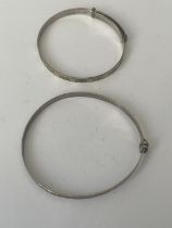 TWO SILVER BANGLES