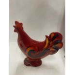 AN ANITA HARRIS HAND PAINTED AND SIGNED IN GOLD LARGE COCKEREL