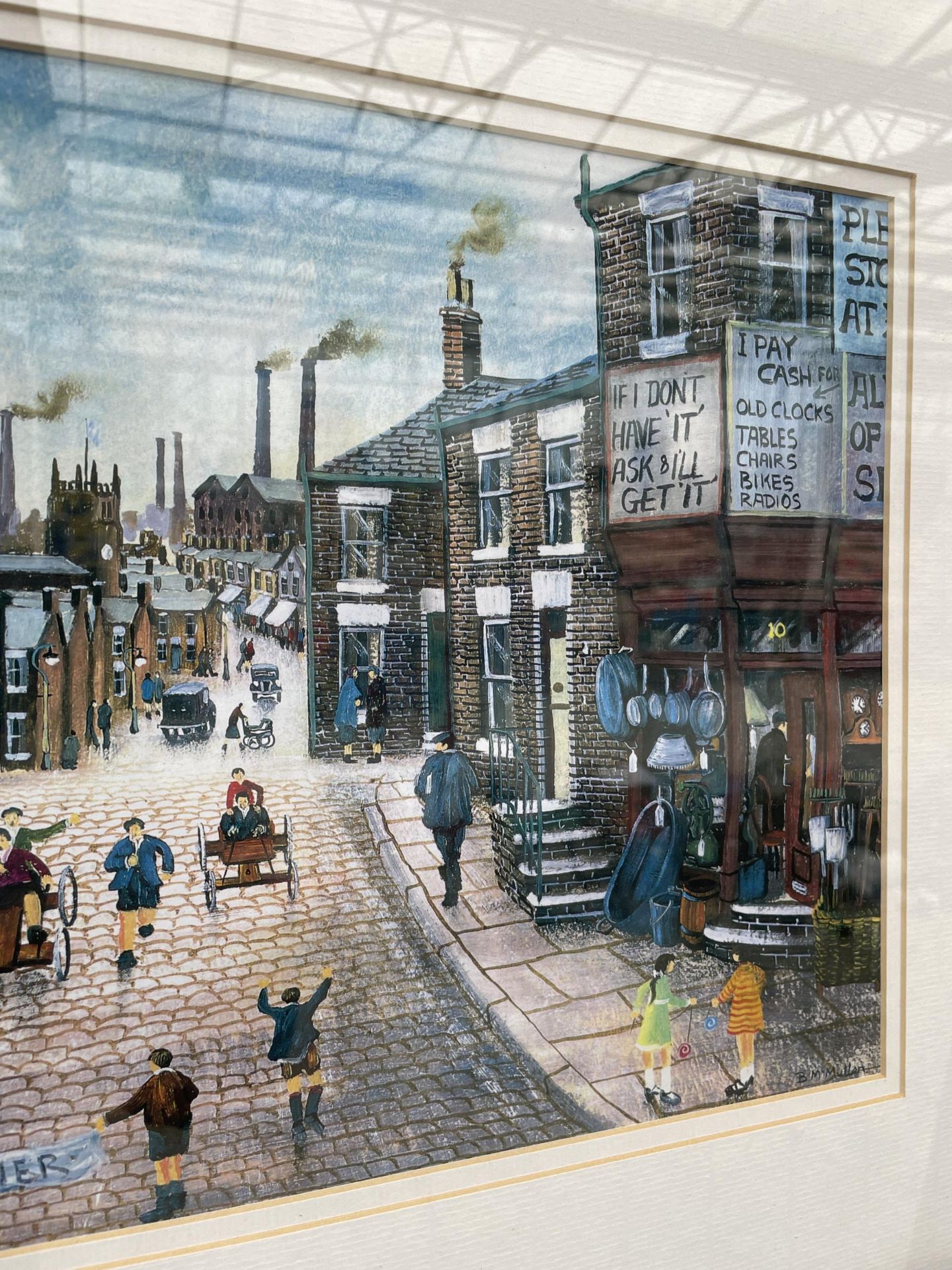 A FRAMED PRINT OF A STREET SCENE - Image 3 of 3