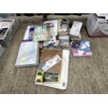 A LARGE ASSORTMENT OF CRAFTING ITEMS TO INCLUDE CARDS AND STICKERS ETC