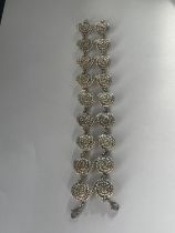 A SILVER DOUBLE BRACELET