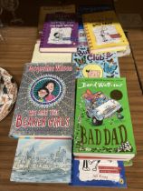 A QUANTITY OF CHILDREN'S BOOKS TO INCLUDE DAVID WALLIAMS, JACQUELINE WILSON AND JEFF KINNEY, SOME