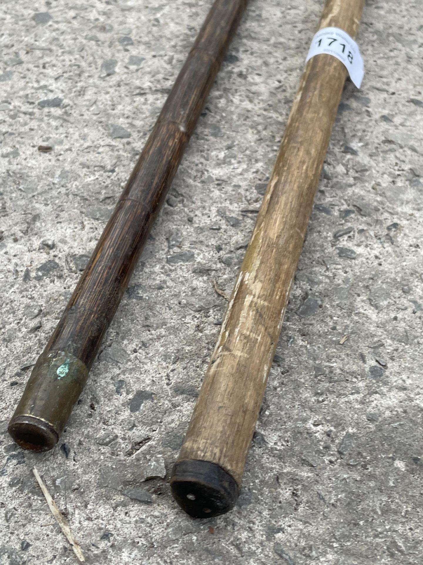 TWO WALKING STICKS, OINE WITH A HALLMARKED SILVER HANDLE AND THE OTHER WITH A HALLMARKED SILVER - Image 3 of 3