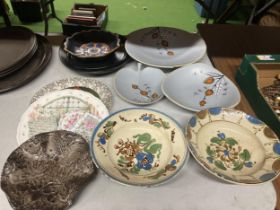 A MIXED LOT OF PLATES TO INCLUDE ROYAL ALBERT, FLORA HOLLAND AND FURTHER HOLLAND EXAMPLES