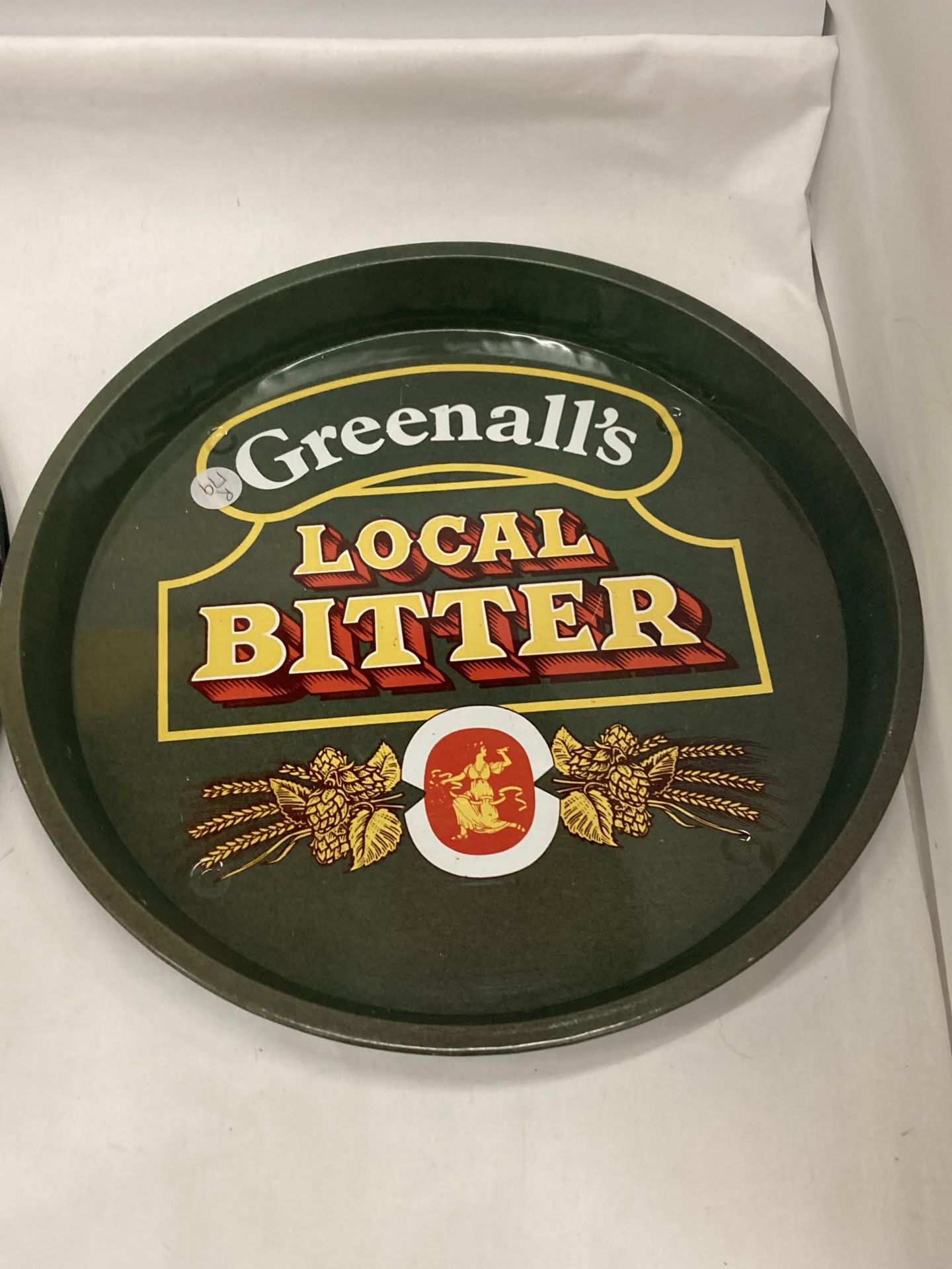 TWO VINTAGE METAL BEER TRAYS, TETLEY AND GREENHALL'S - Image 2 of 3