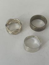 THREE SILVER RINGS