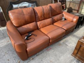 A MODERN THREE DIVISION ELECTRIC RECLINER SETTEE