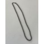 A 16" SILVER ROPE CHOKER CHAIN