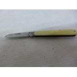 A JOHN WATTS BONE HANDLE FRUIT KNIFE