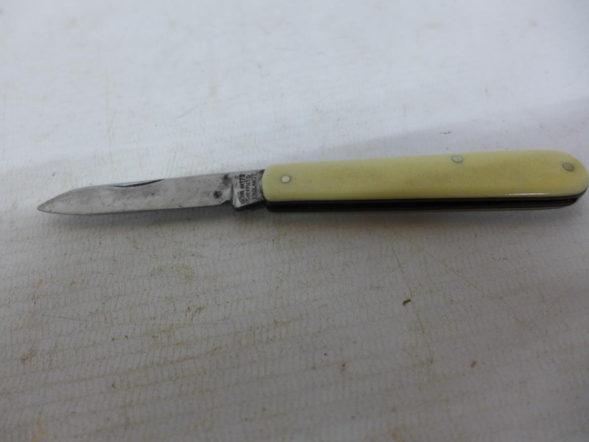 A JOHN WATTS BONE HANDLE FRUIT KNIFE