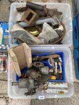 AN ASSORTMENT OF ITEMS TO INCLUDE BURNERS, DRILL BITS AND ENGINE SPARES ETC