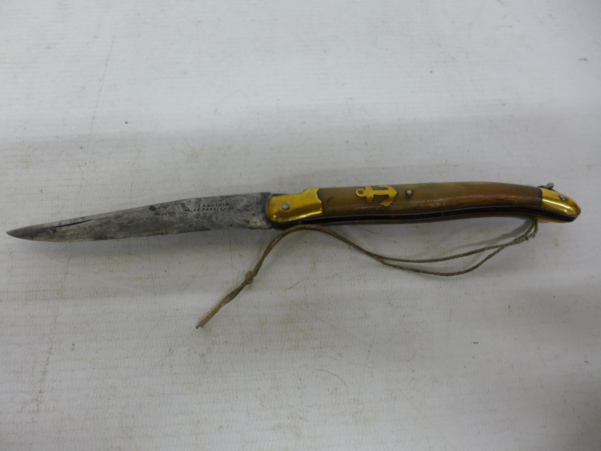 A LAGUIOLE ROSSIGNOL POCKET KNIFE CIRCA 1880 WITH GOLD INLAY - Bild 3 aus 3