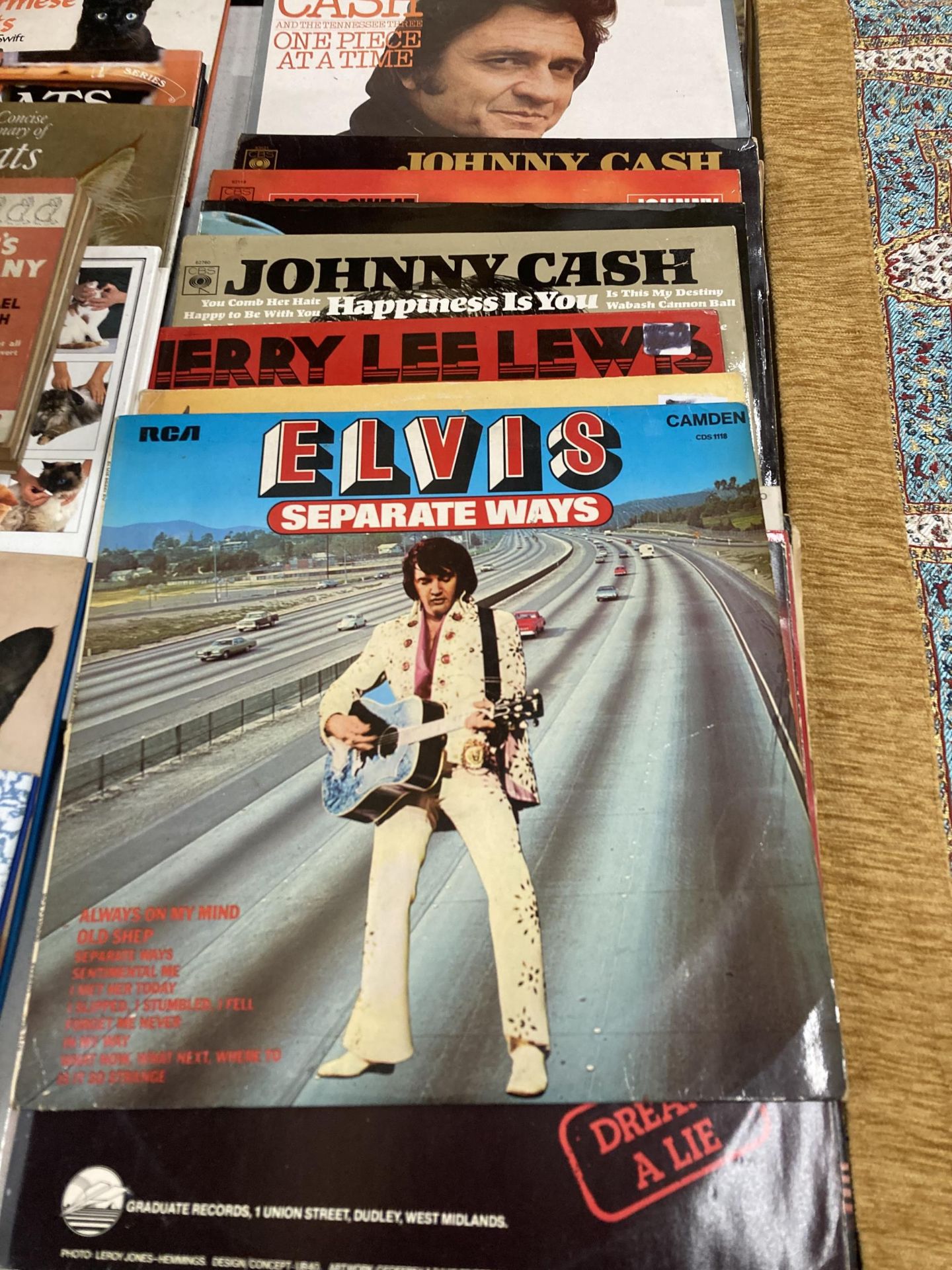 A COLLECTION OF LP RECORDS, ELVIS PRESLEY, JOHNNY CASH ETC