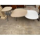 AN ITALIAN CALLIGARIS TWO TIER COFFEE TABLE AND SMALL OCCASIONAL TABLE