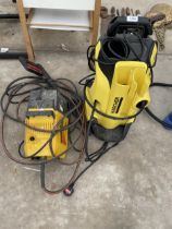 A KARCHER K4 ELECTRIC PRESSURE WASHER AND A HIDROBOX ELECTRIC PRESSURE WASHER