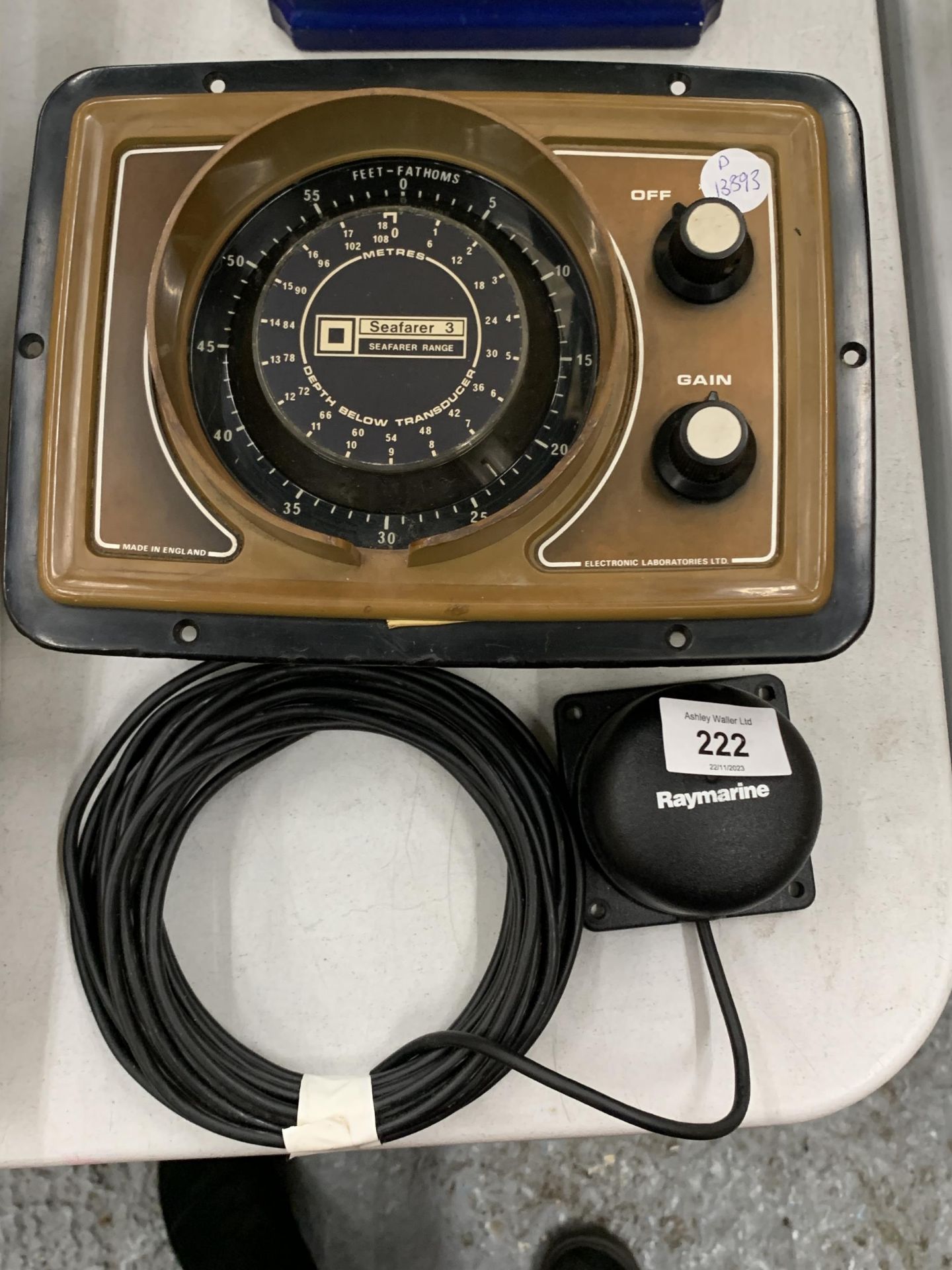 A VINTAGE RAYMARINE SEAFARER 3 DEPTH ECHO SOUNDER