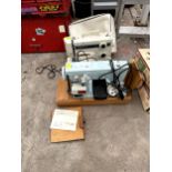 TWO ELECTRIC SEWING MACHINES TO INCLUDE A FRISTER ROSSMANN ETC