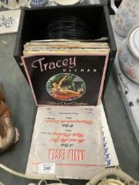 A BOX OF ASSORTED VINYL RECORDS, TRACEY ULLMAN ETC