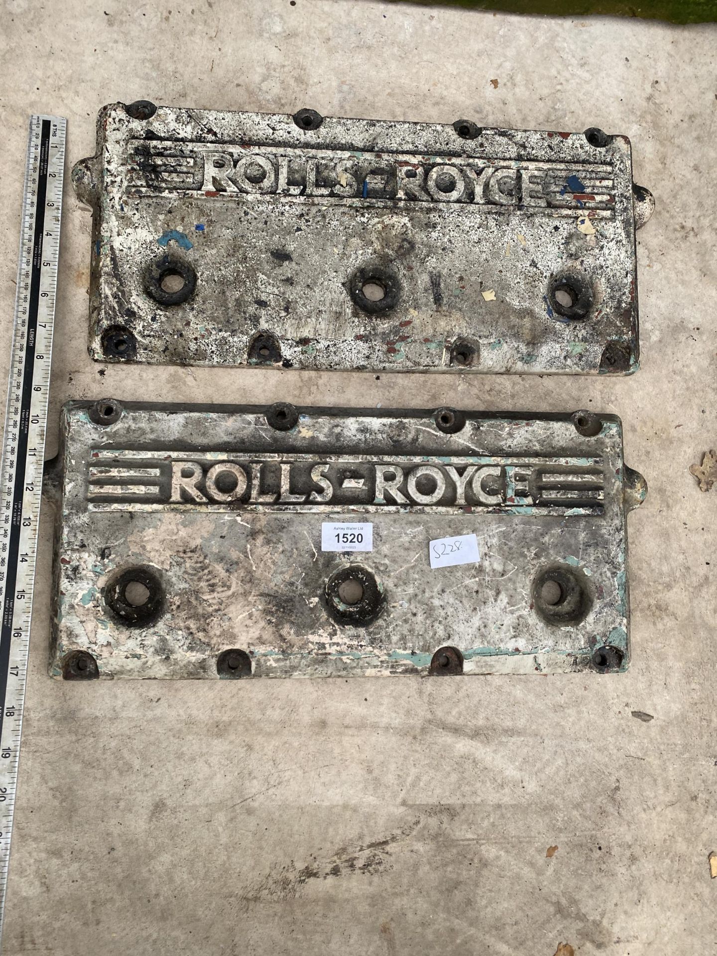 A PAIR OF 'ROLLS-ROYCE' ENGINE CAM COVERS - Image 2 of 2