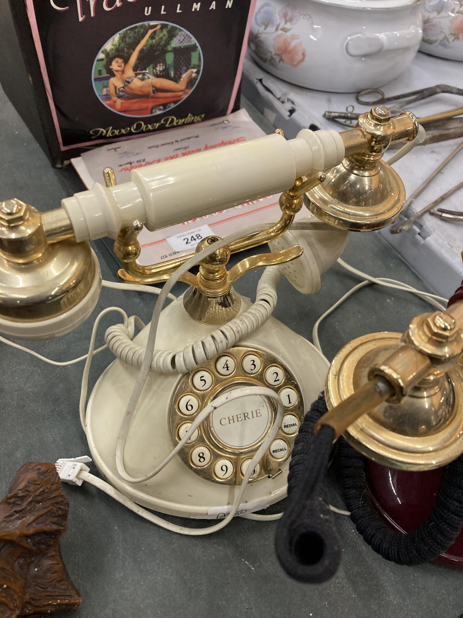 TWO RETRO DIAL UP TELEPHONES - Image 3 of 4