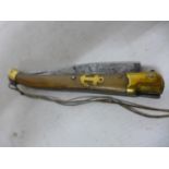 A LAGUIOLE ROSSIGNOL POCKET KNIFE CIRCA 1880 WITH GOLD INLAY