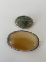 TWO SILVER BROOCHES