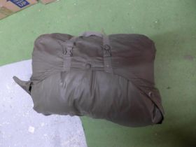 A GERMAN GREEN SNIPER SLEEPING BAG WITH ARMS