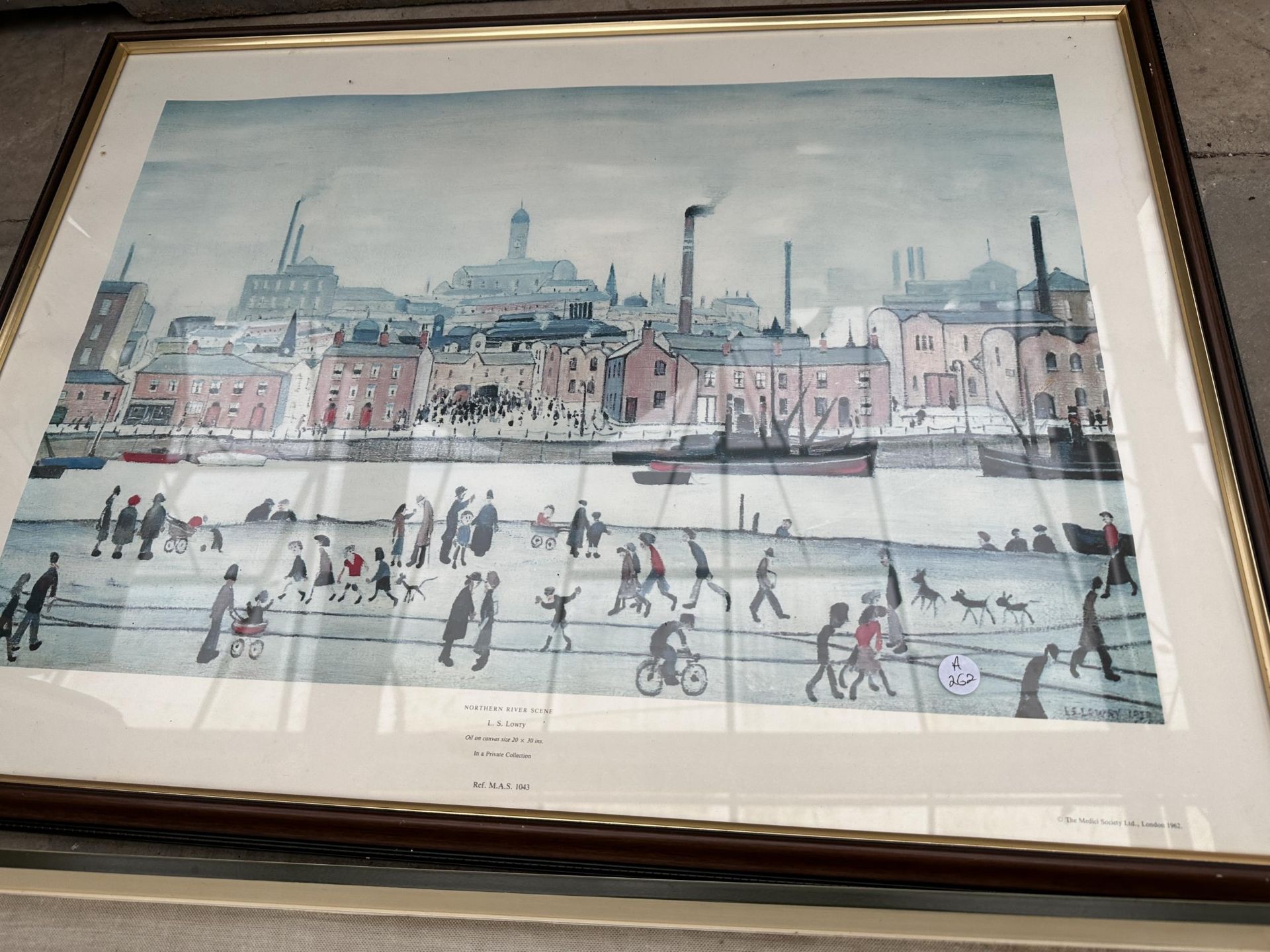 A FRAMED LOWRY PRINT AND A FURTHER FRAMED PRINT ON BOARD - Image 3 of 3