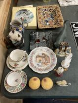 A QUANTITY OF CERAMIC ITEMS TO INCLUDE A WADE MABEL LUCIE ATWELL FIGURE, A BRAMBLY HEDGE 'WINTER'