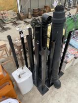 AN ASSORTMENT OF ITEMS TO INCLUDE A BOILER, FLU PIPE AND METAL STANDS ETC