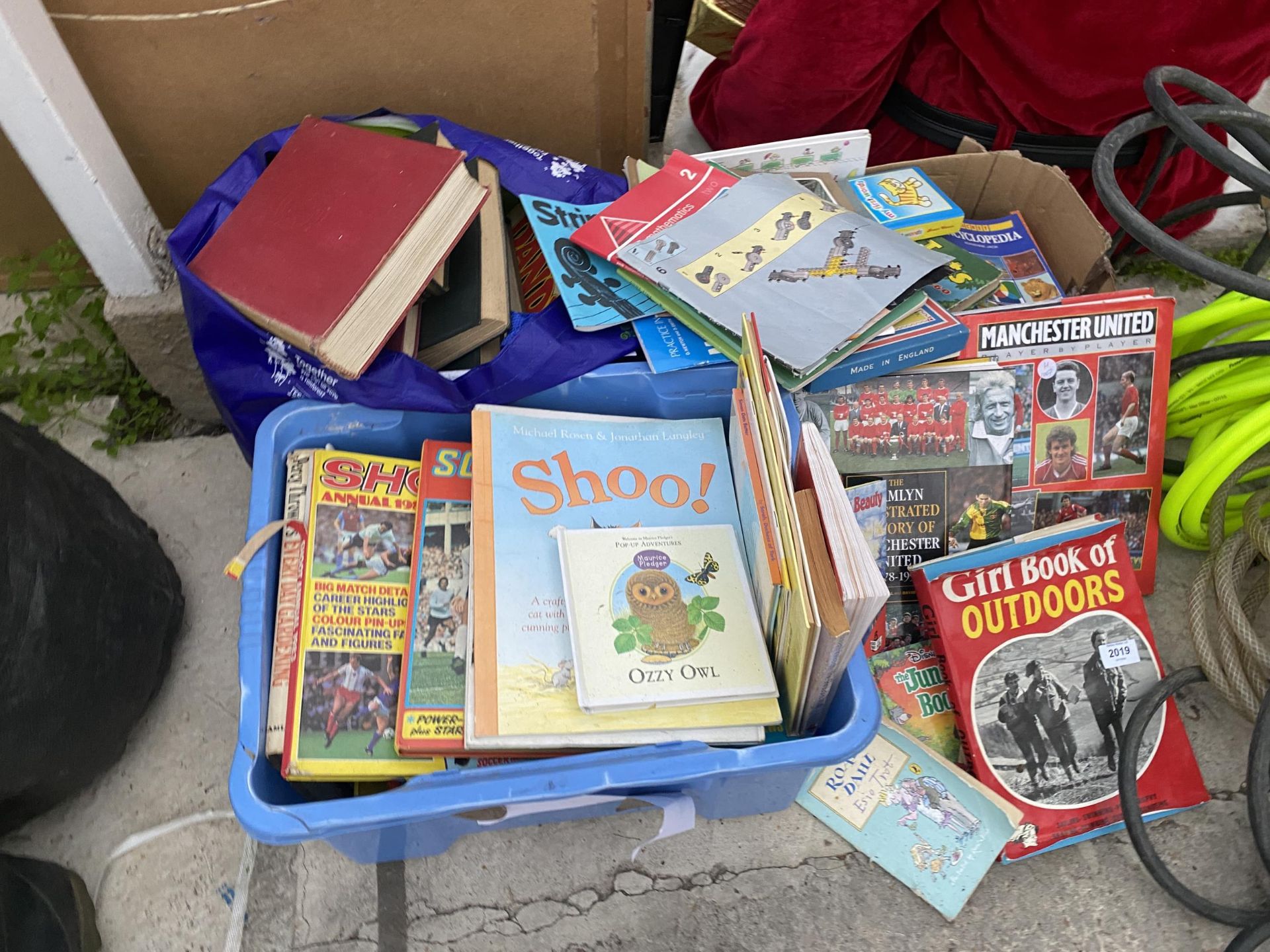 AN ASSORTMENT OF VARIOUS CHILDRENS AND SPORTING BOOKS