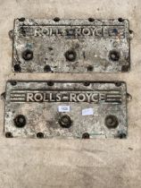 A PAIR OF 'ROLLS-ROYCE' ENGINE CAM COVERS