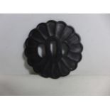 A JAPANESE IRON TSUBA WITH FLORAL DECORATION, DIAMETER 8CM