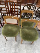 THREE RETRO NATHAN DINING CHAIRS AND ONE OTHER CHAIR