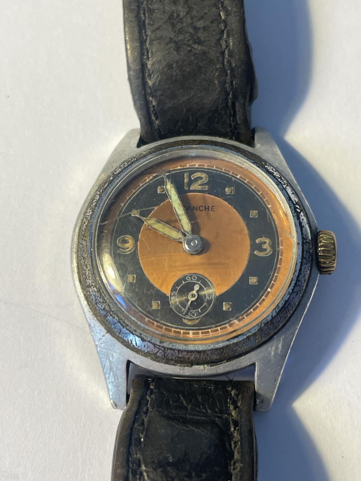 A VINTAGE ETANCHE WRISTWATCH WITH SUB DIAL IN A PRESENTATION BOX WITH EPHEMERA - Image 2 of 4