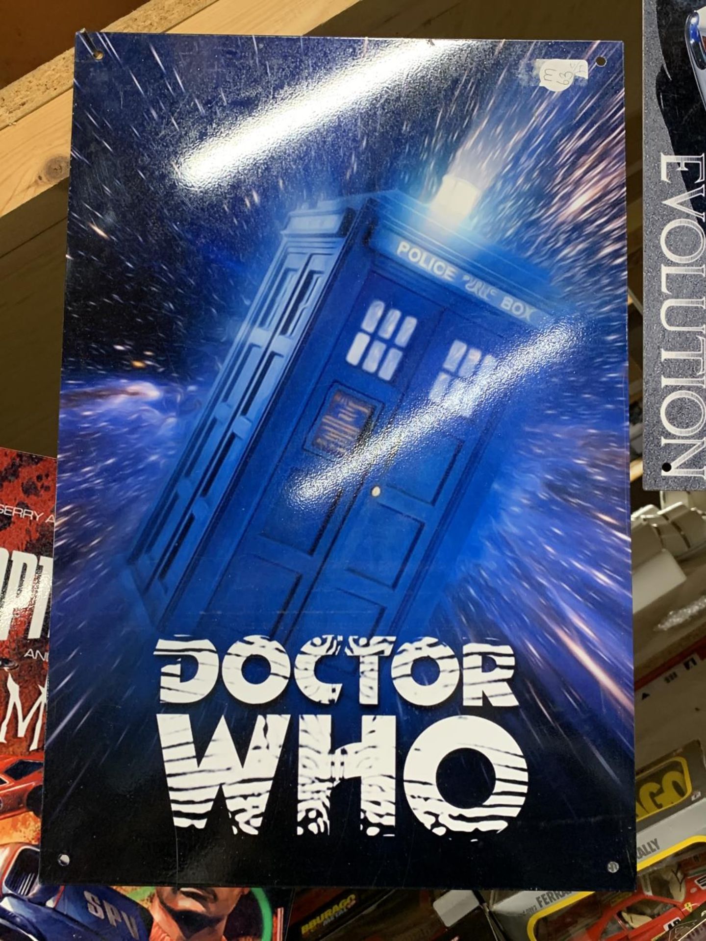 A METAL DR WHO SIGN
